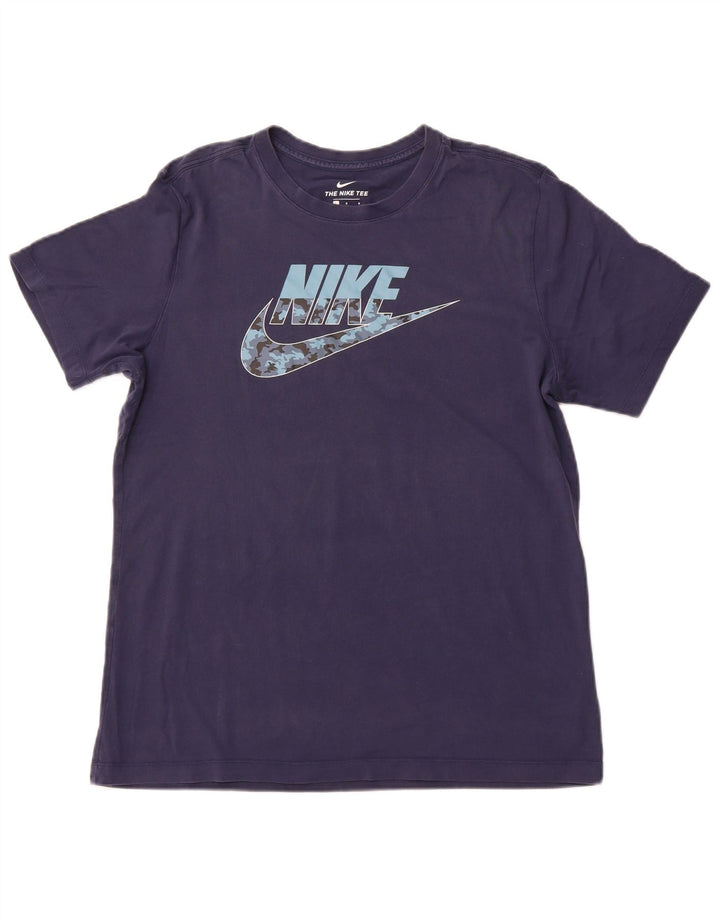 Tricou grafic pentru bărbați NIKE Top mare din bumbac bleumarin