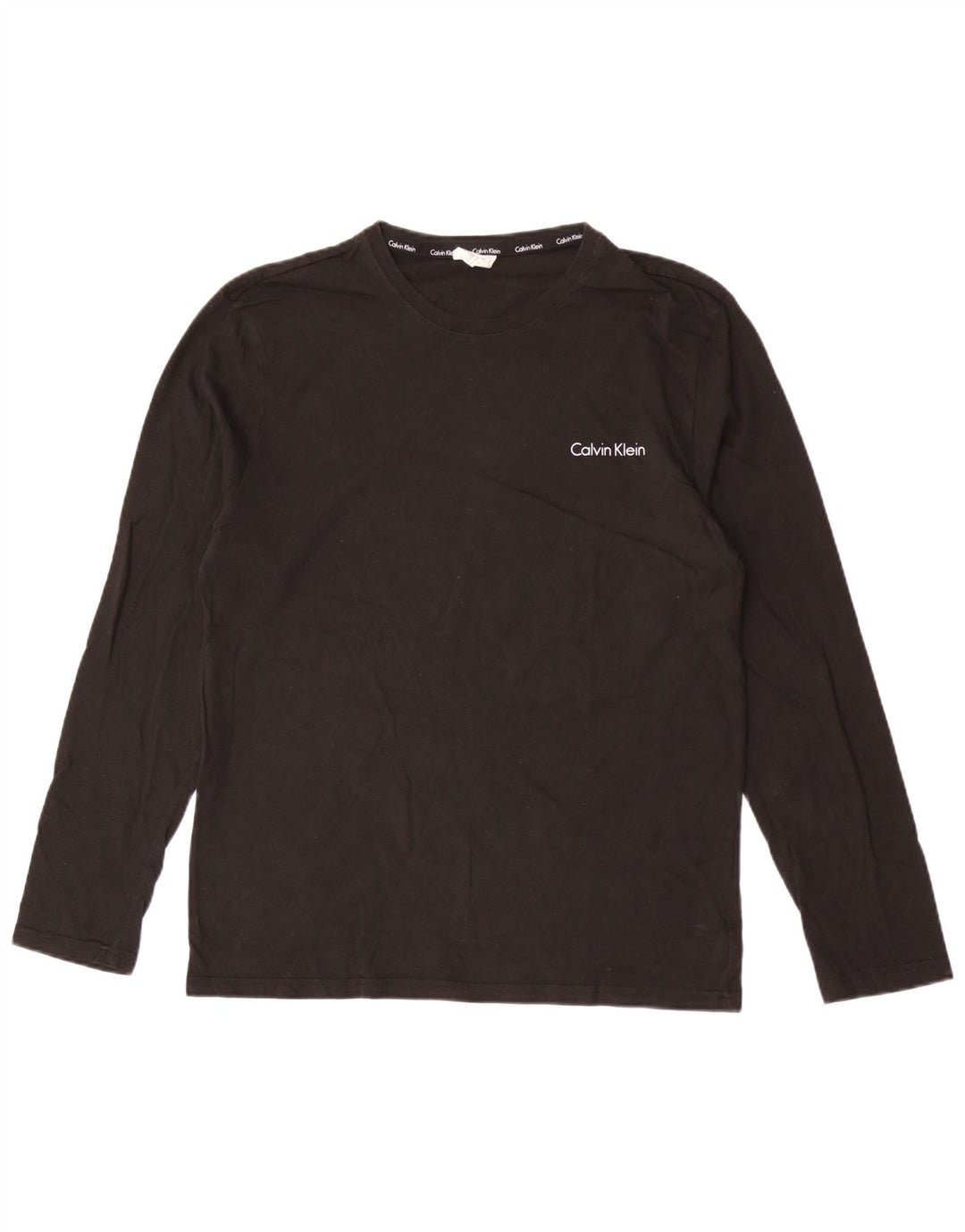 CALVIN KLEIN Top pentru bărbați cu mânecă lungă, mare, negru, bumbac