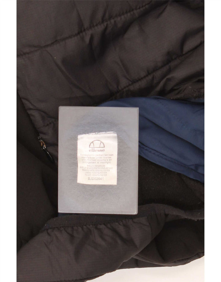 Jachetă căptușită cu glugă pentru bărbați Ellesse UK 36 Nylon negru mic