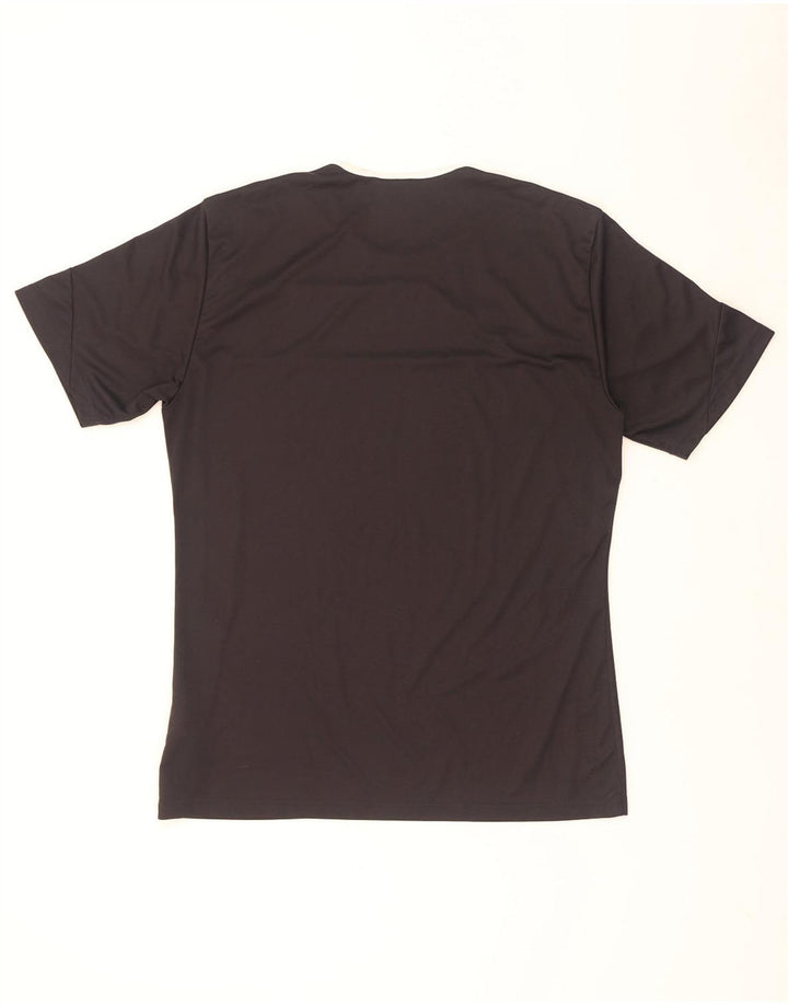 Tricou Adidas Climalite pentru bărbați Top Mediu Negru Poliester Colorblock