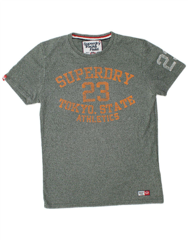 Tricou grafic pentru bărbați SUPERDRY Top din bumbac cu pete verde mediu