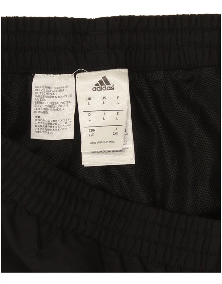 Pantaloni de trening pentru bărbați Adidas Pantaloni de jogging, mari, negru, poliester
