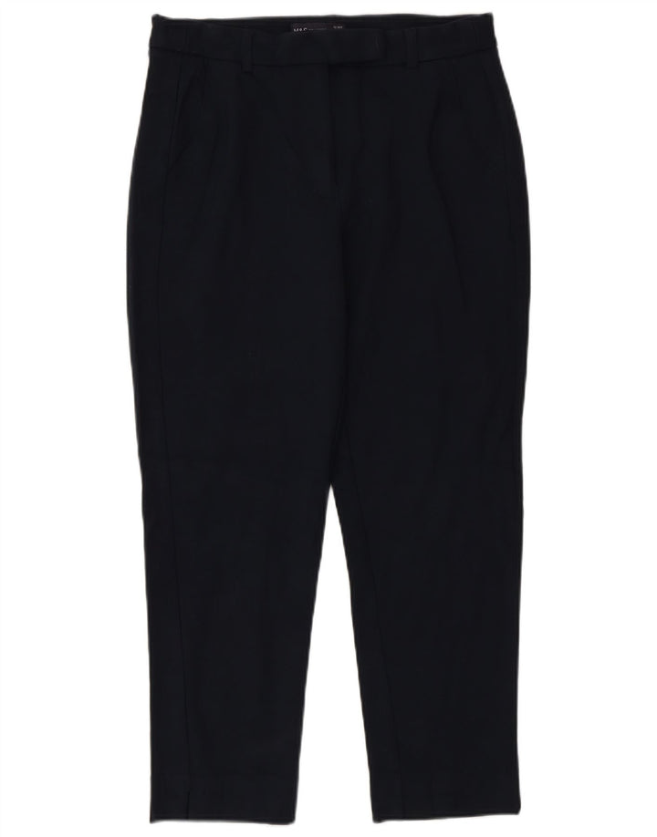 Pantaloni tăiați pentru femei Marks & Spencer UK 12 Medium W30 L25 Bleumarin