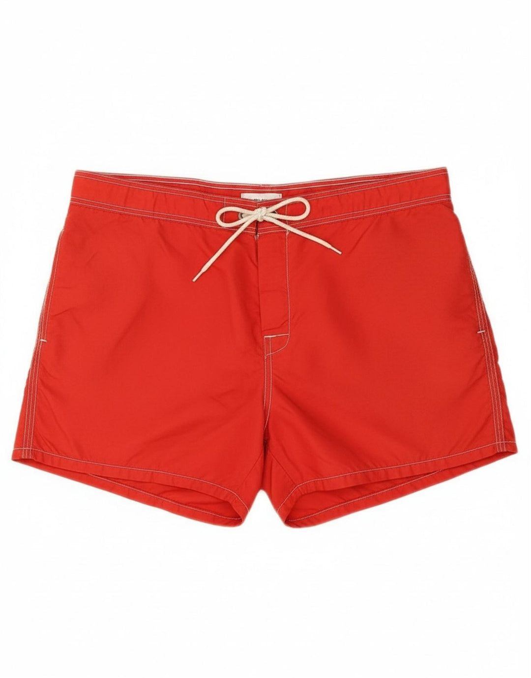 SUNDEK Mens Swimming Shorts Large  Red Striped Nylon
