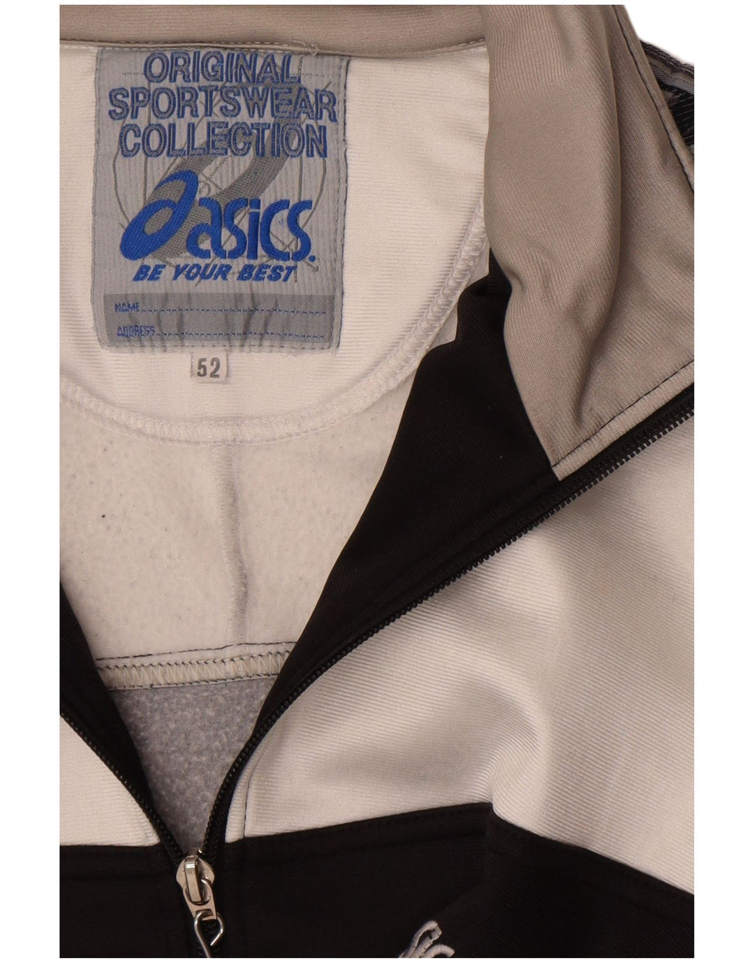 Jachetă de top pentru trening grafic Asics pentru bărbați IT 52, mare, negru, colorblock