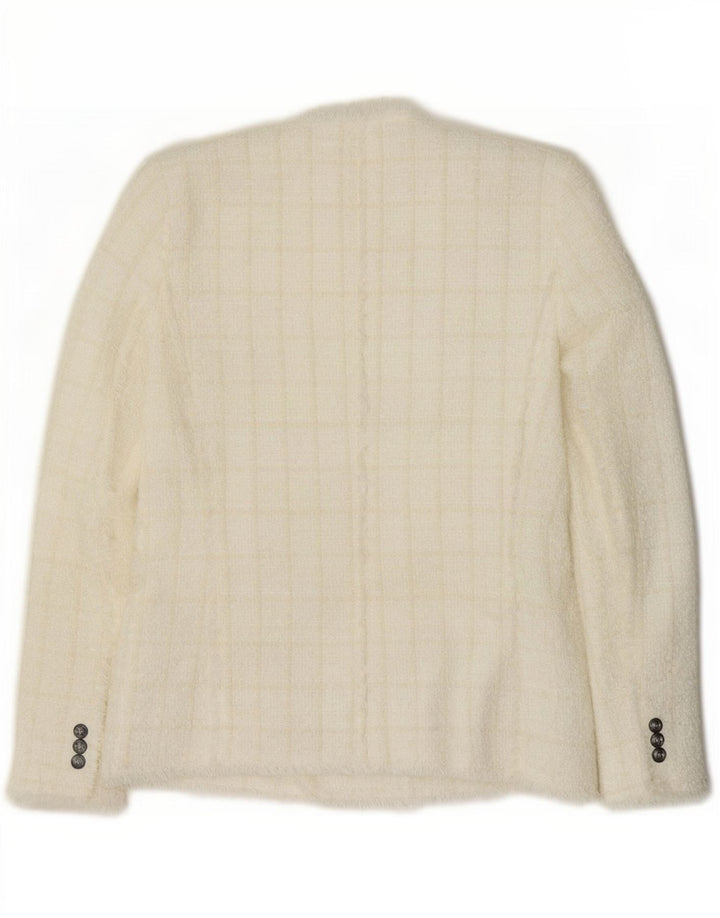 Jachetă Blazer pentru femei Zara UK 12 Medium White Check