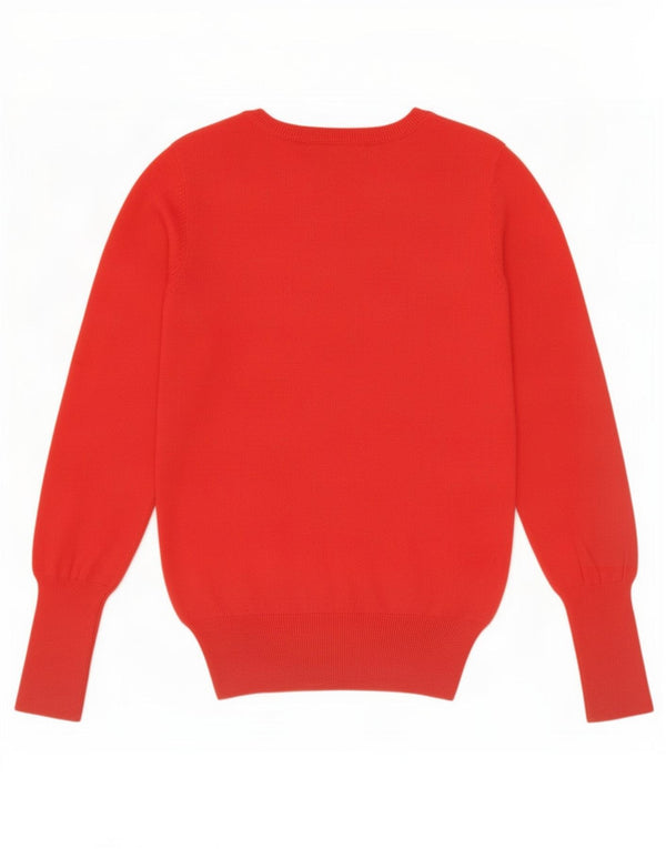 Pulover cu decolteu în V Zara pentru femei UK 12 Medium Red