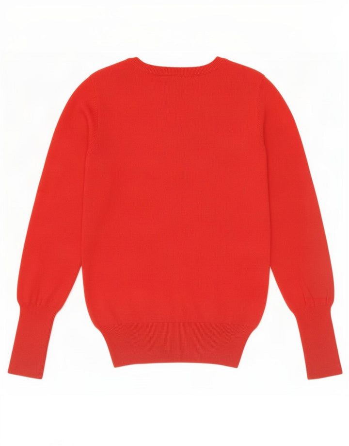 Pulover cu decolteu în V Zara pentru femei UK 12 Medium Red