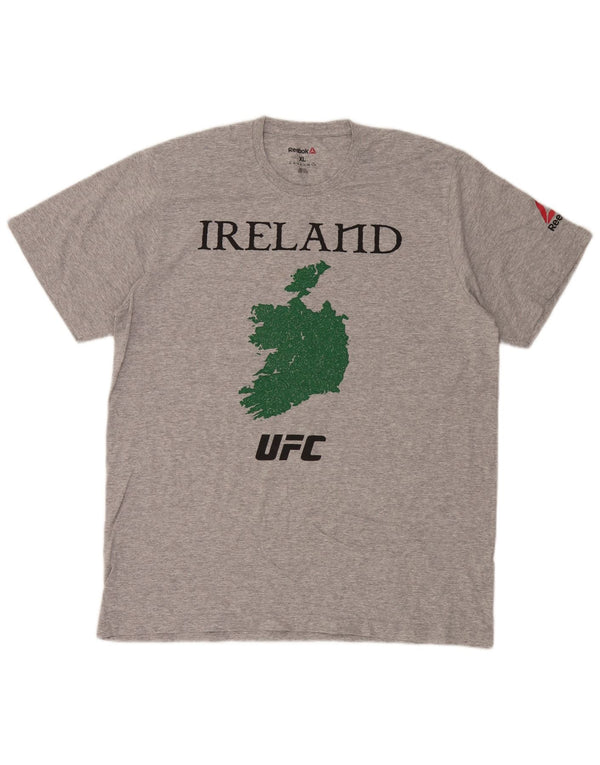 Tricou grafic Reebok Irlanda pentru bărbați Top XL bumbac gri