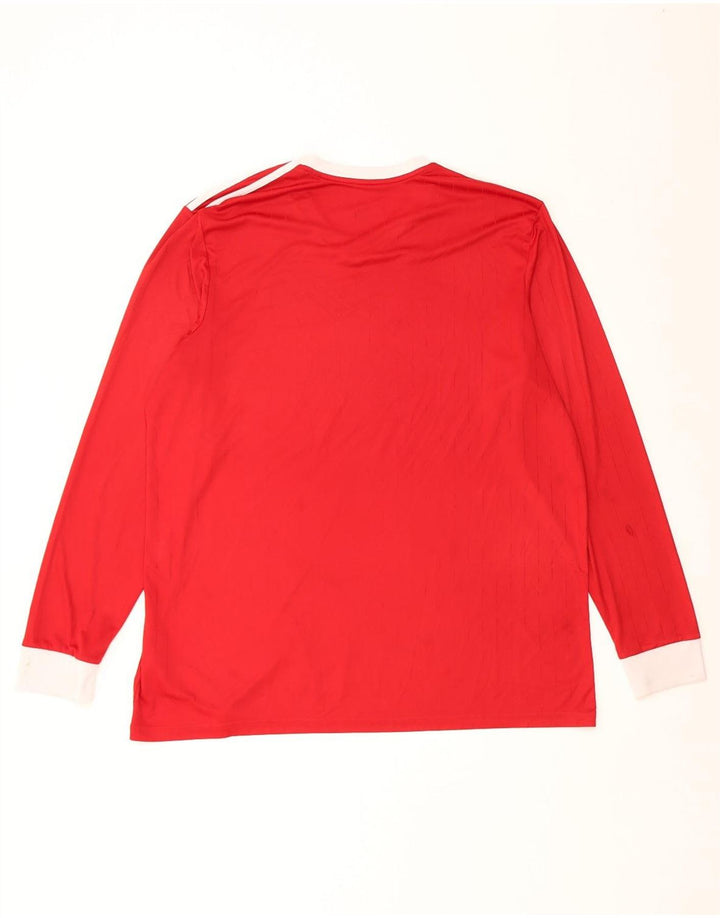 Adidas pentru bărbați Climalite Top cu mânecă lungă 2XL poliester roșu