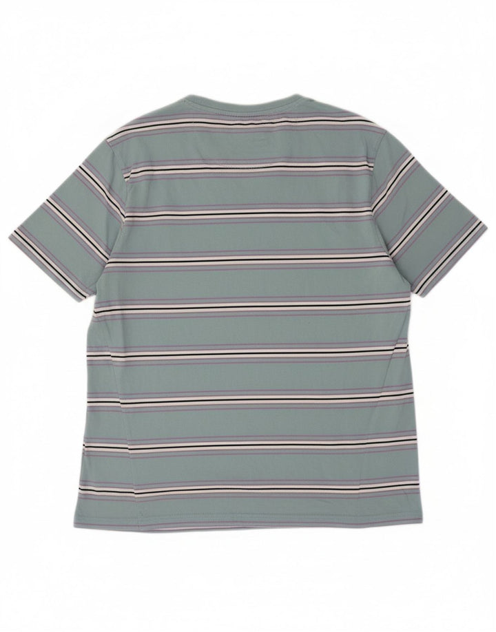JAMES PRINGLE Mens T-Shirt Top Large Blue Striped Cotton