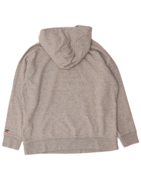 Pulover Levi's pentru bărbați, cu capota, mare, gri, bumbac