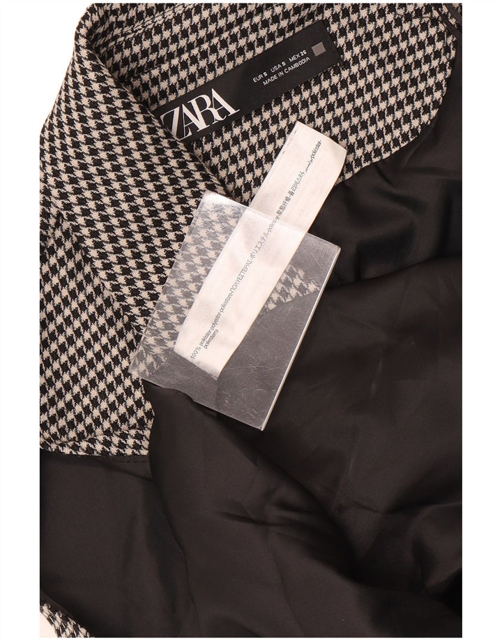 Gilet cu paragate supradimensionat pentru femei Zara UK 10 mic, negru, picioare de găină