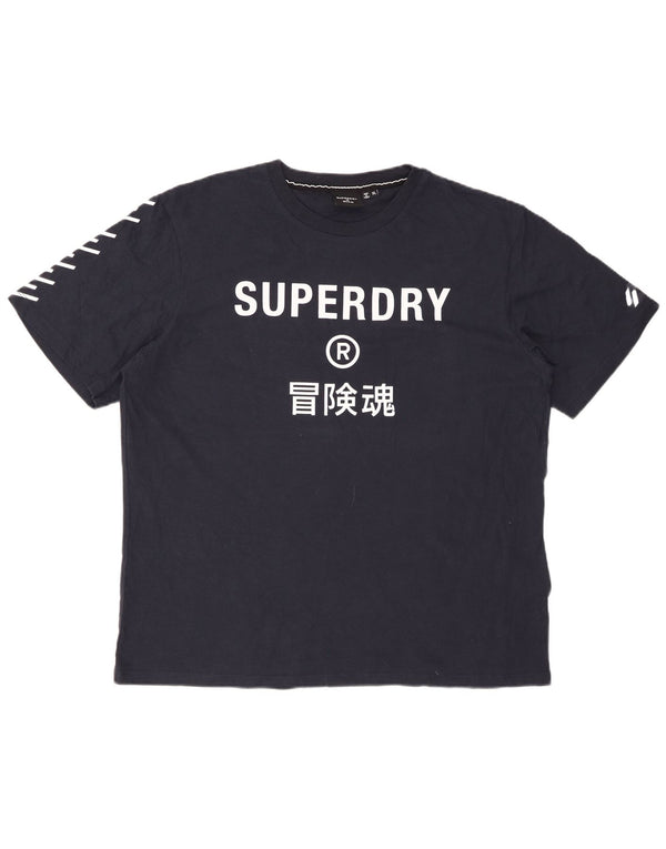 Tricou grafic pentru bărbați SUPERDRY Top XL Bumbac bleumarin