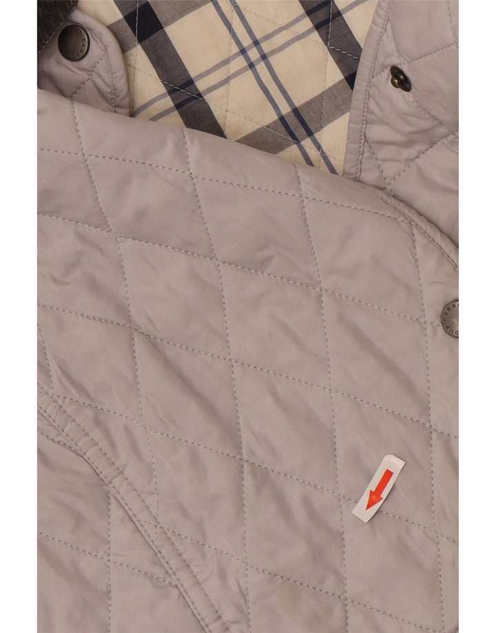 Jachetă matlasată Barbour pentru femei UK 8 Small, gri, poliester color bloc