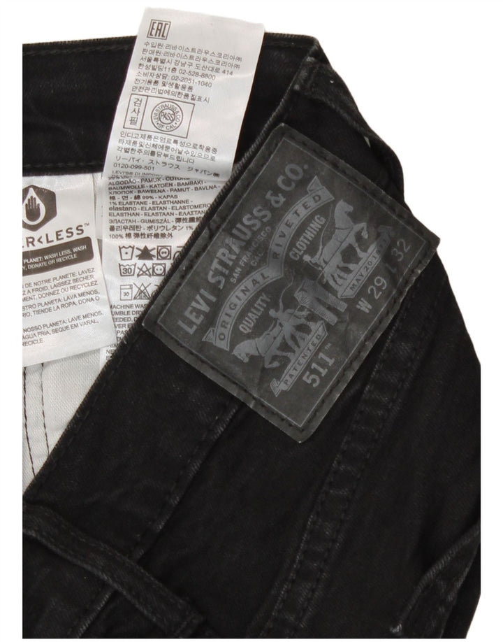 Blugi slim pentru bărbați Levi's W29 L32 bumbac negru