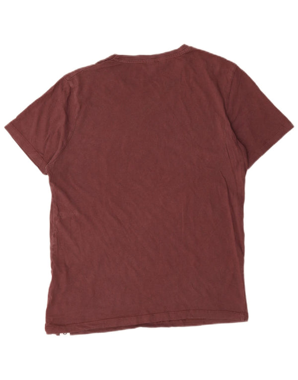 Tricou grafic Jack & Jones pentru bărbați Top mic din bumbac burgundă