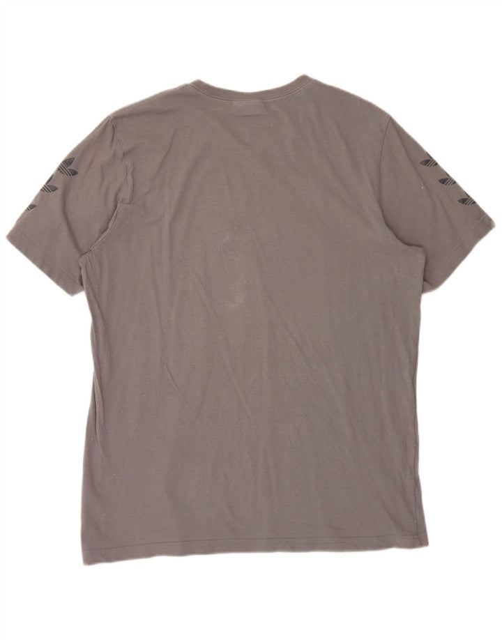 Tricou grafic ADIDAS pentru bărbați Top mare din bumbac gri