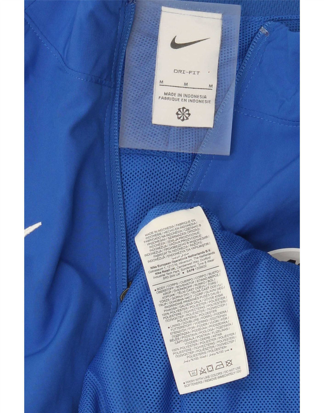 Jachetă de top pentru trening Nike Dri Fit Graphic pentru bărbați, albastru mediu, color block