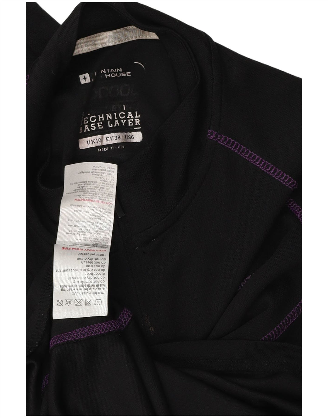 Mountain Warehouse pentru femei Pullover Trening Top UK 10 Small Black