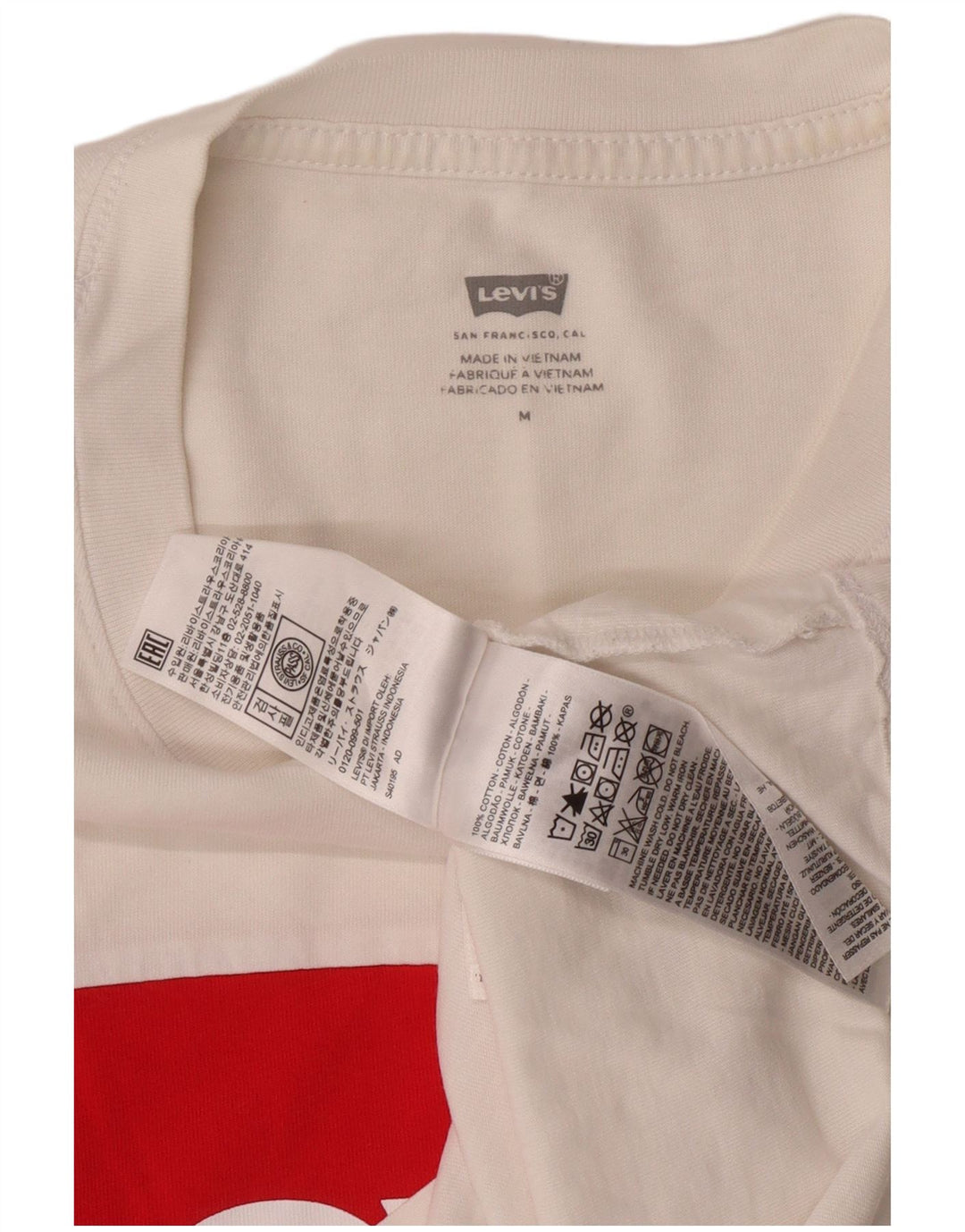 Tricou cu grafic crop Levi's Top UK 14 Medium White Colorblock