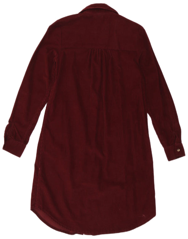 Rochie cămașă din velur pentru femei Fat Face UK 6 XS Bumbac Burgundy