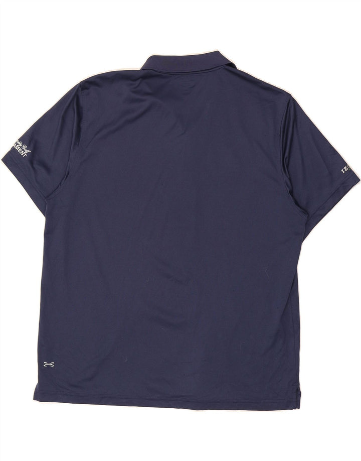 IZOD Mens Polo Shirt 2XL Navy Blue Polyester Vintage Izod and Second-Hand Izod from Messina Hembry 