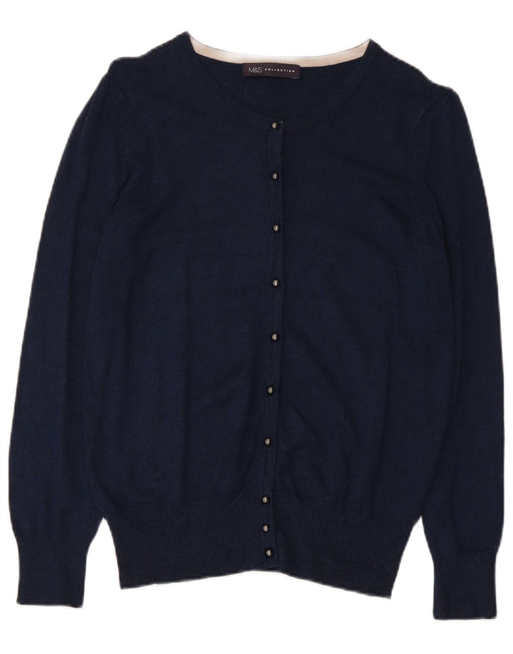 Pulover cardigan pentru femei Marks & Spencer UK 12 Medium Bleumarin Viscoză