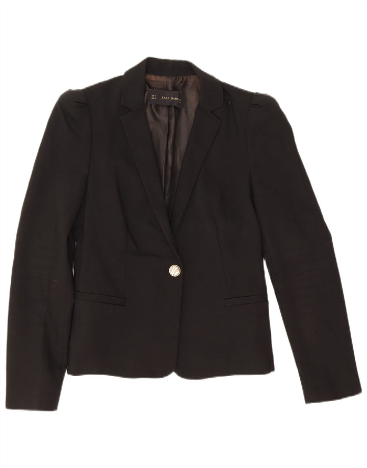 Jachetă pentru femei Zara cu 1 nasture, UK 12 Medium Negru