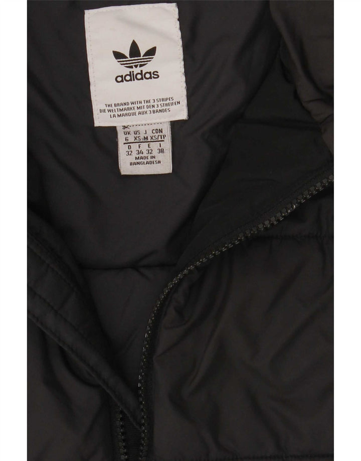 Jachetă căptușită cu glugă Adidas pentru femei UK 6 XS poliester negru