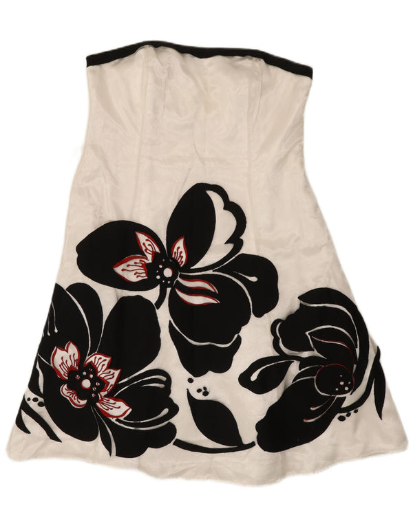 Rochie fără bretele pentru femei Debut UK 14 Medium White Floral Nylon