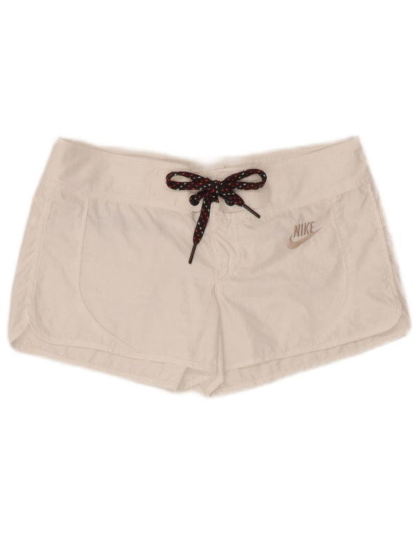 Pantaloni scurti sport Nike pentru femei UK 10 Small White Poliester