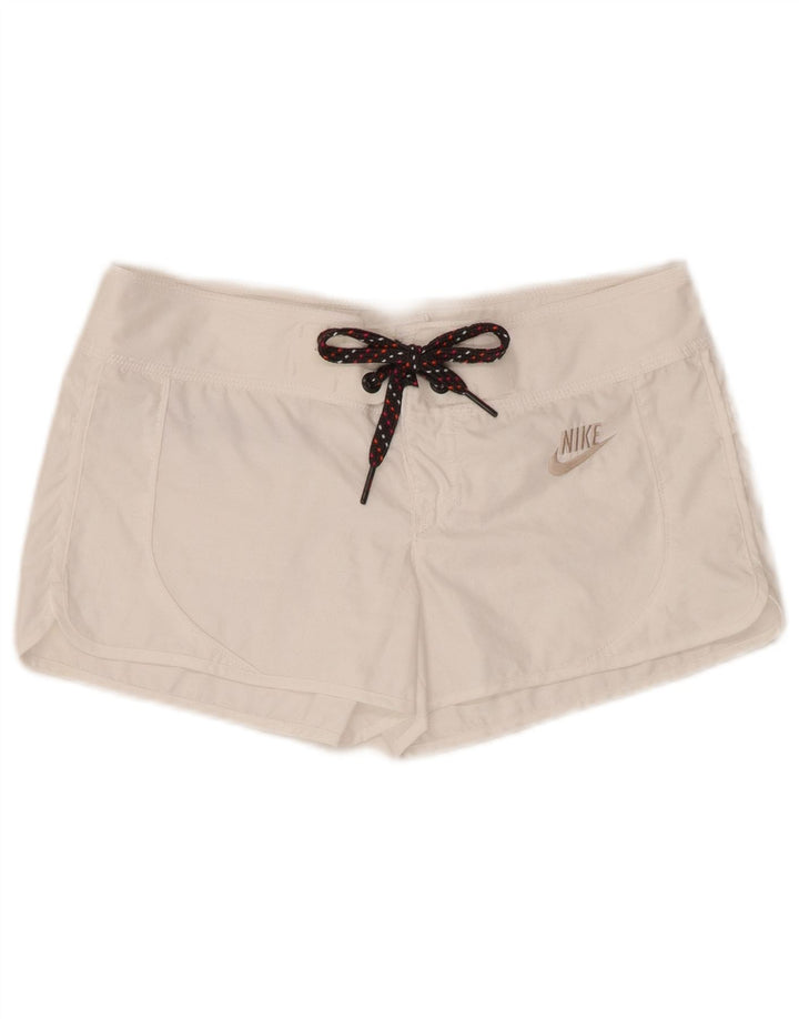 Pantaloni scurti sport Nike pentru femei UK 10 Small White Poliester