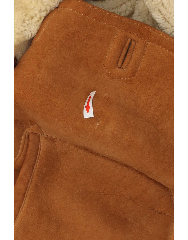 Jachetă vintage pentru bărbați din shearling US 6 Medium Brown