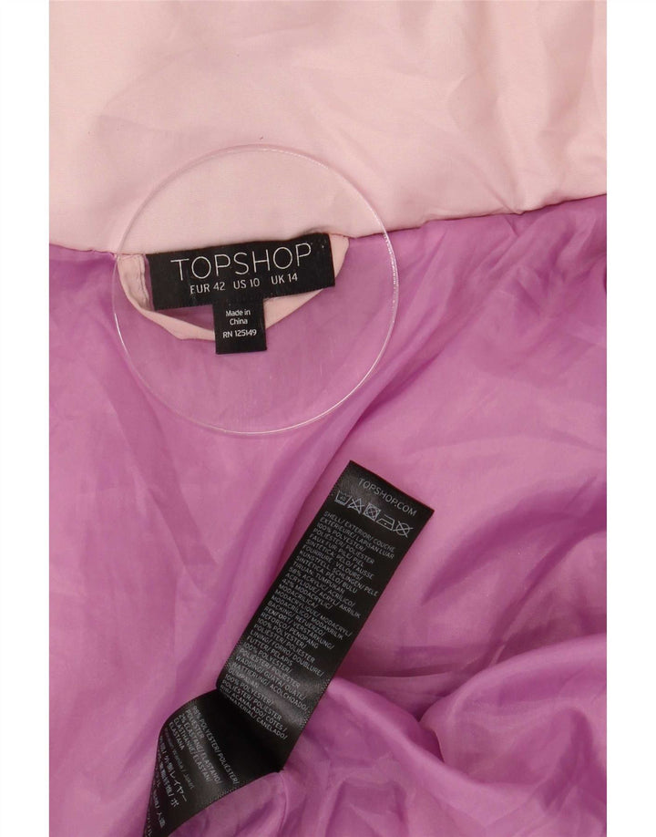 Jachetă căptușită cu glugă supradimensionată pentru femei Topshop UK 14 Poliester roz mare