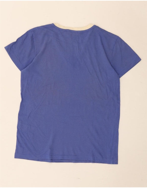 Tricou Ralph Lauren pentru femei Top UK 10 Small Blue Colorblock Bumbac