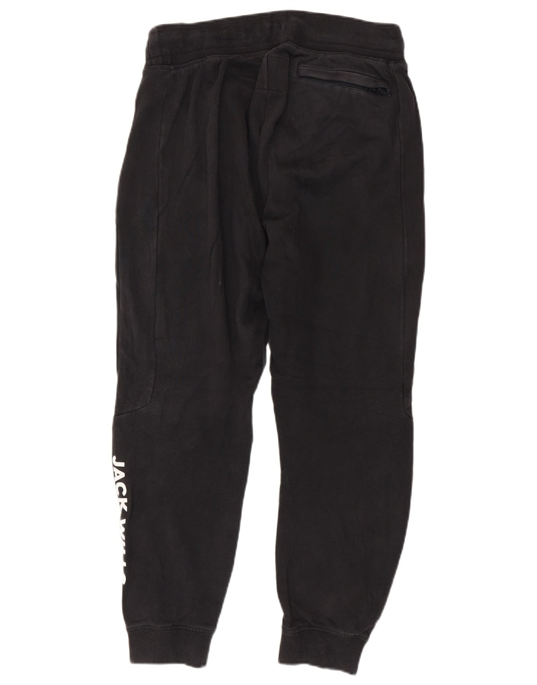 Jack Wills Pantaloni de trening grafic pentru bărbați Pantaloni de jogging, bumbac mediu negru