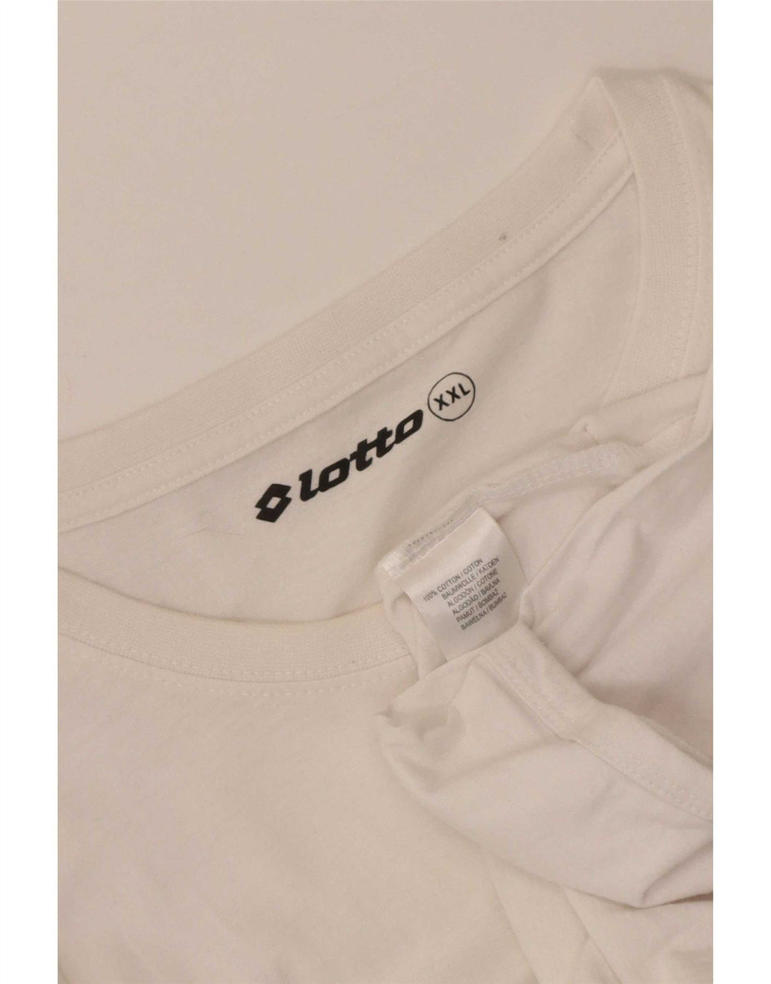 Tricou Bărbați Lotto Top 2XL Bumbac Alb