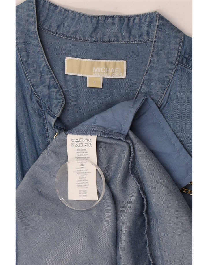Rochie schimbătoare pentru femei Michael Kors UK 10 mic albastru Lyocell