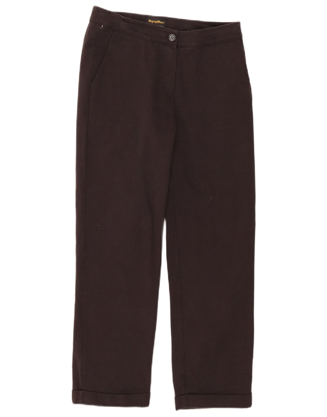 REFRIGWEAR Pantaloni tăiați drepti pentru femei Mici L28 L25 Bumbac negru