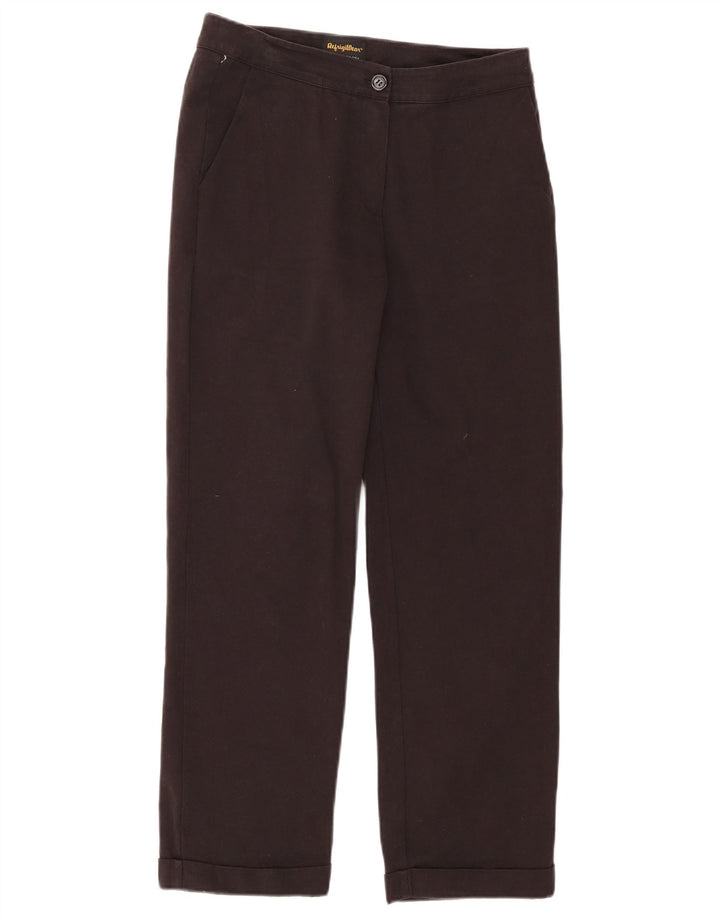 REFRIGWEAR Pantaloni tăiați drepti pentru femei Mici L28 L25 Bumbac negru