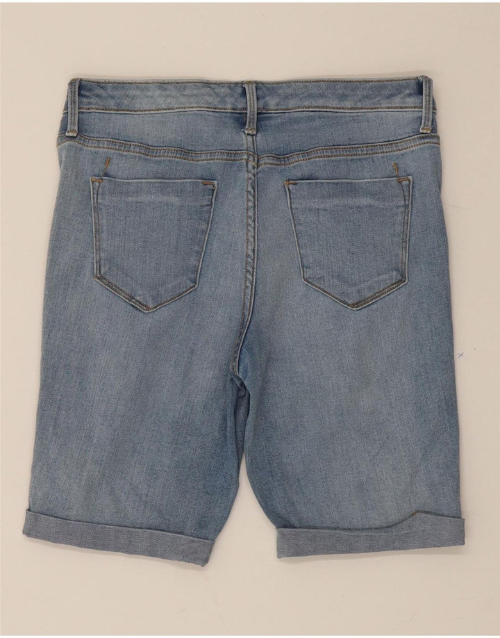 MOSSIMO Womens Mid Rise Mid Rise Bermuda Denim Shorts US 6 Medium W28 Blue Vintage Mossimo and Second-Hand Mossimo from Messina Hembry 