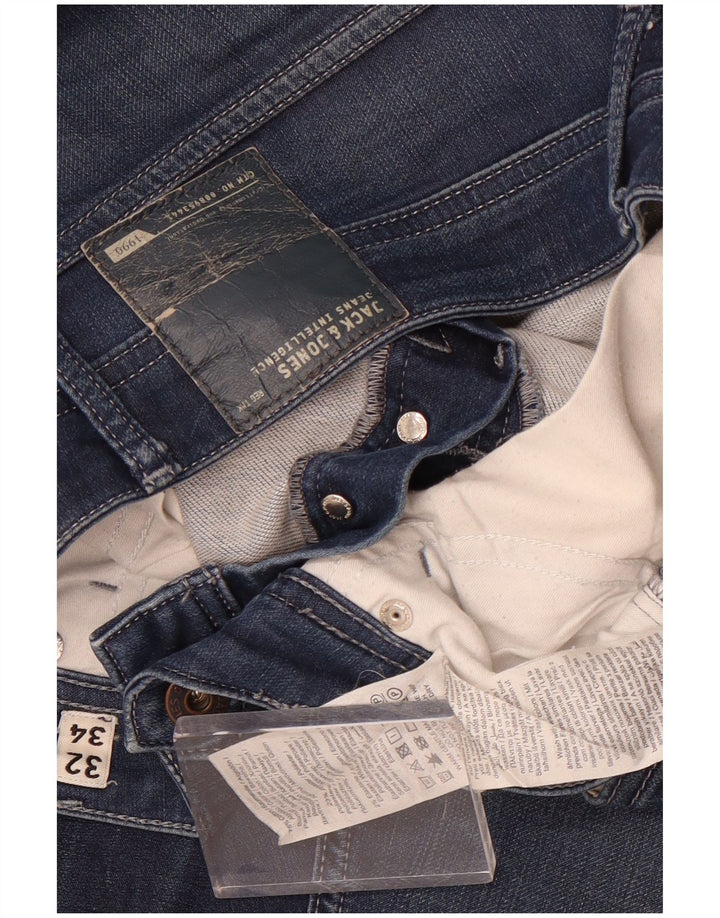 Blugi slim pentru bărbați Jack & Jones W32 L34 Bumbac albastru