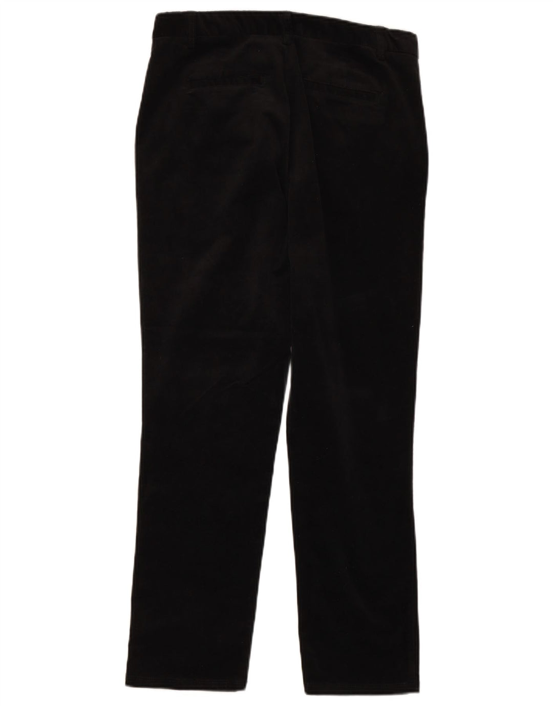 Pantaloni drepti din velur pentru femei BENETTON L30 L27 Black Classic