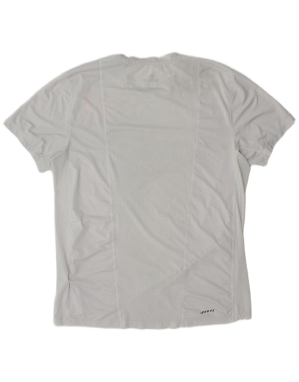 Tricou grafic Aeroready ADIDAS pentru bărbați Top mare din poliester gri