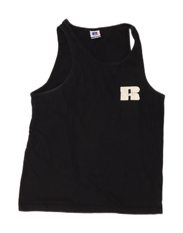RUSSELL ATHLETIC Vest cu grafică pentru bărbați, bumbac mic, negru