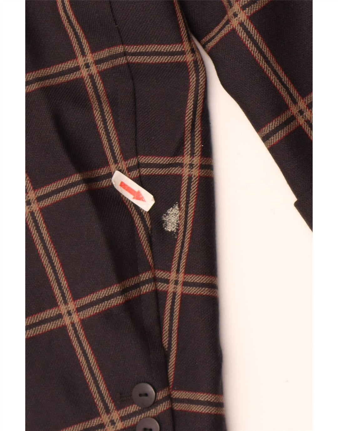 Jachetă pentru femei Laurel, cu 3 nasturi, cu paragate, EU 40, carouri maro mediu