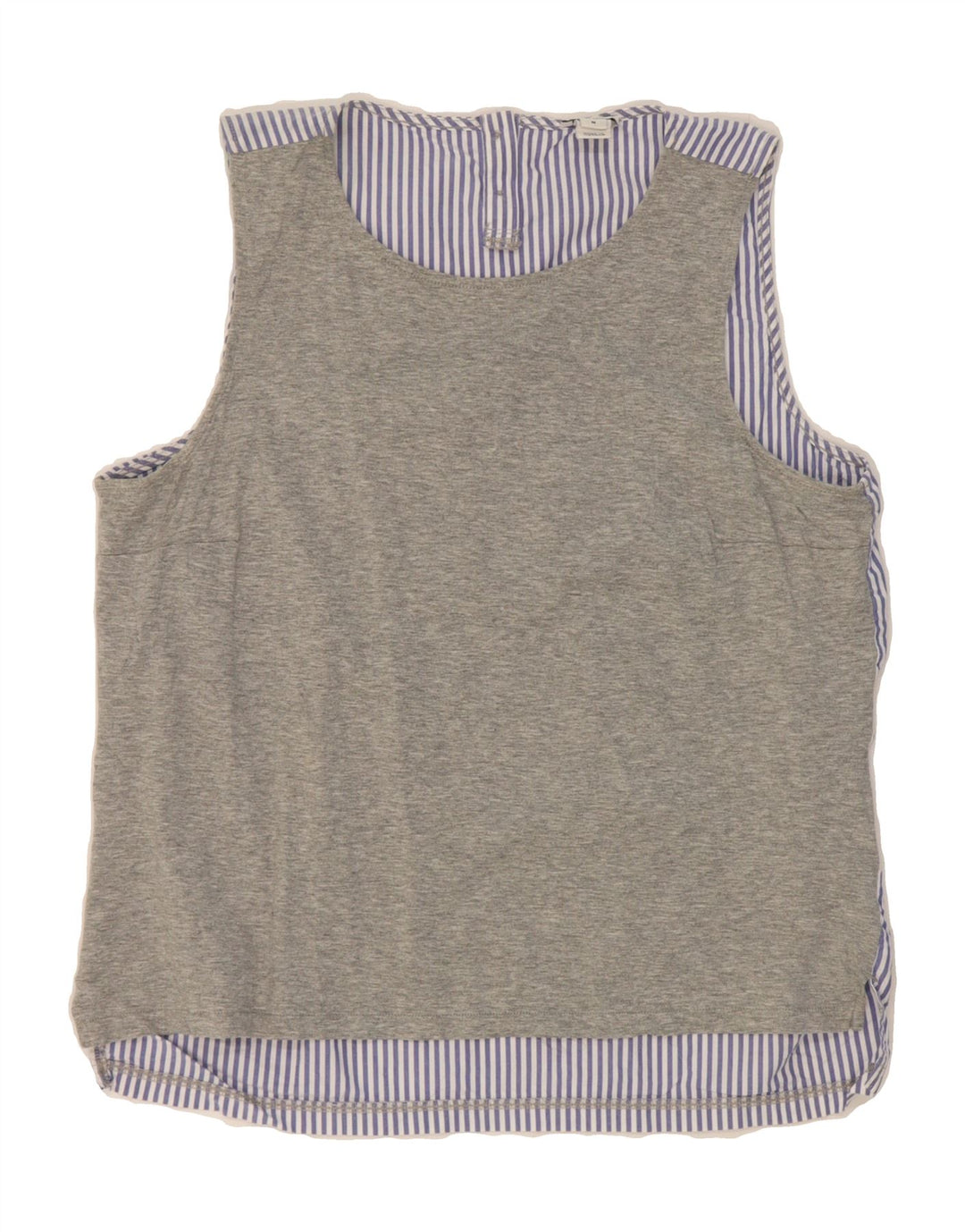 J. CREW Womens Vest Top UK 14 Medium Grey Colourblock Cotton Vintage J. Crew and Second-Hand J. Crew from Messina Hembry 