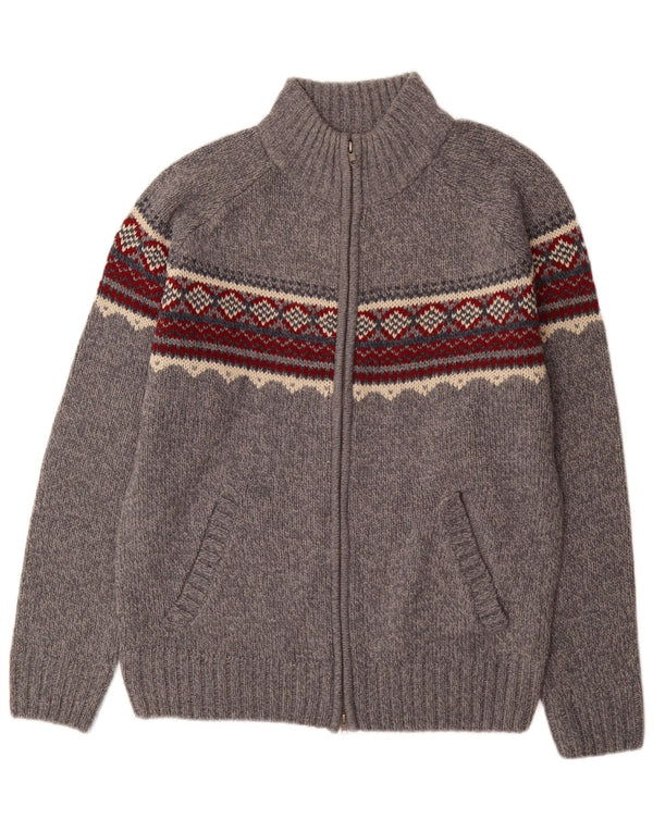 Pulover cardigan pentru bărbați Herod Sport XL Gri Fair Isle Acrilic