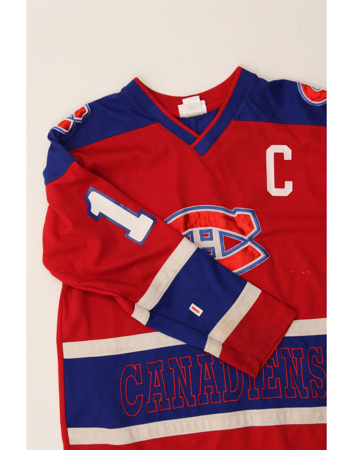 CHAMPION Boys Graphic Top Long Sleeve 10-11 Years Medium Red Vintage Champion and Second-Hand Champion from Messina Hembry 